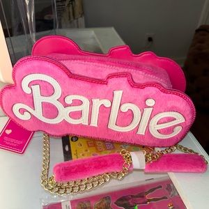 Barbie Fuzzy Crossbody Bag